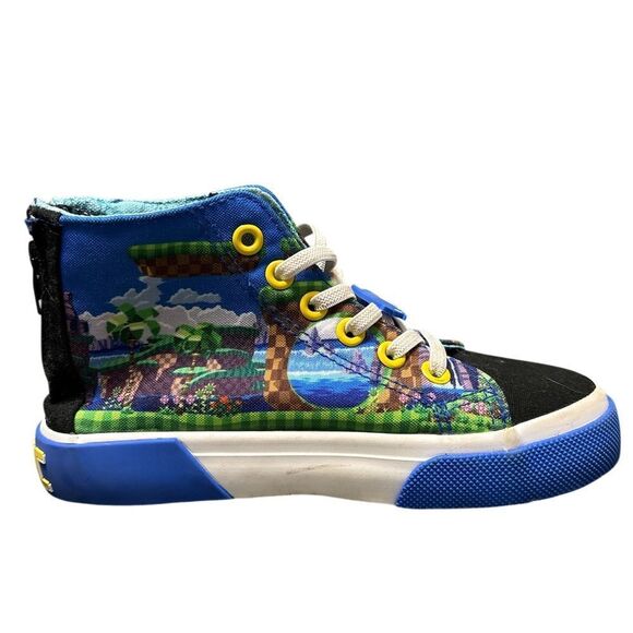 Boys size 13 sonic the hedgehog shoes with zipper back in fantastic condition - Picture 3 of 8